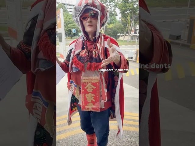 Uncle celebrate Chinese New Year, National Day, Red Riding Hood Day in 1 day. Credit: eeleenang88