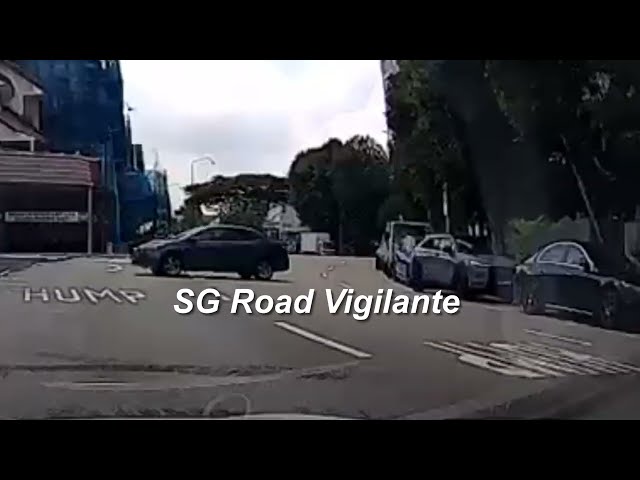 kovan road vehicle roll out from the landed home and the car parked along the roadside