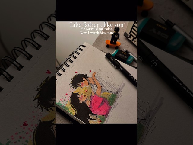 He watched me paint, now I watch him create 😍😍 #art #inspiration #artist