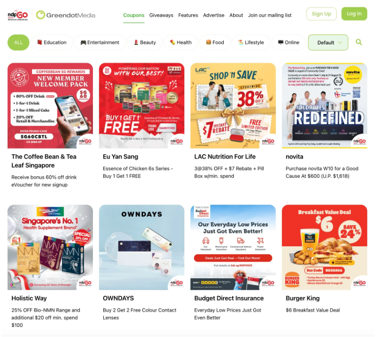 National Day promotions 2025: NDP eCoupons, $0.60 deals, $60 off and more