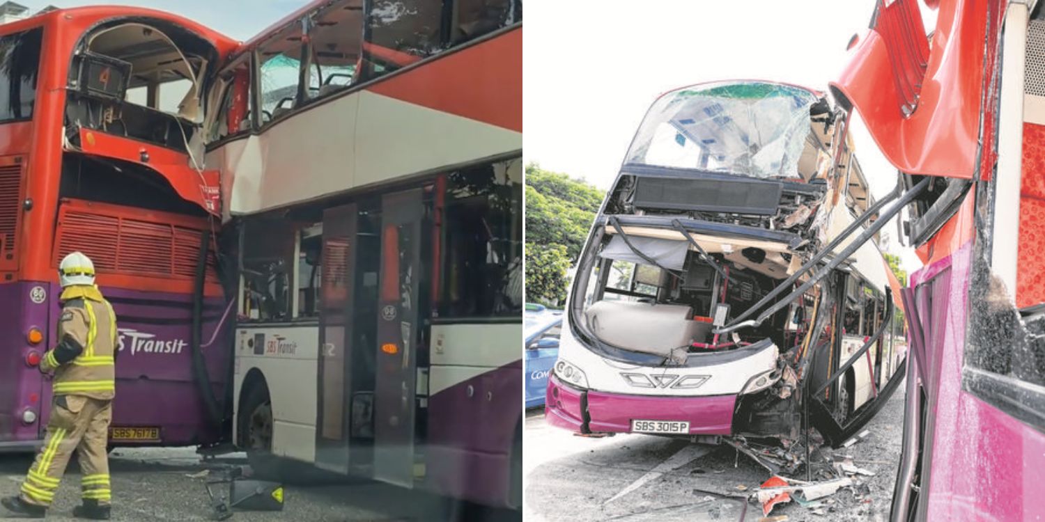 13 Sent to hospital after accident involving 2 buses & private-hire vehicle in Tampines