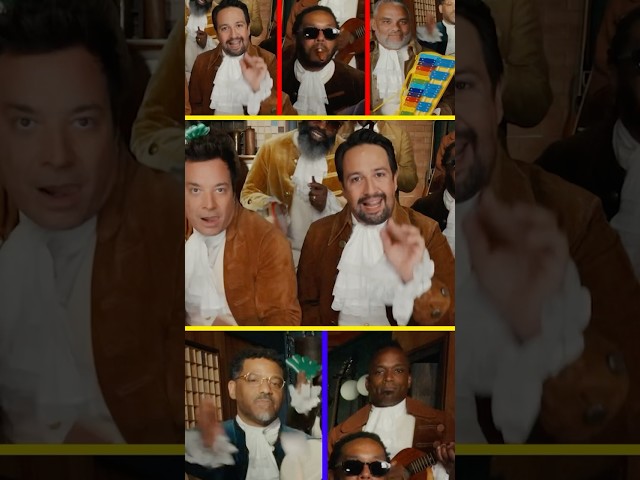 #LinManuelMiranda, Jimmy & #TheRoots perform a #Hamilton medley with Classroom Instruments ⭐