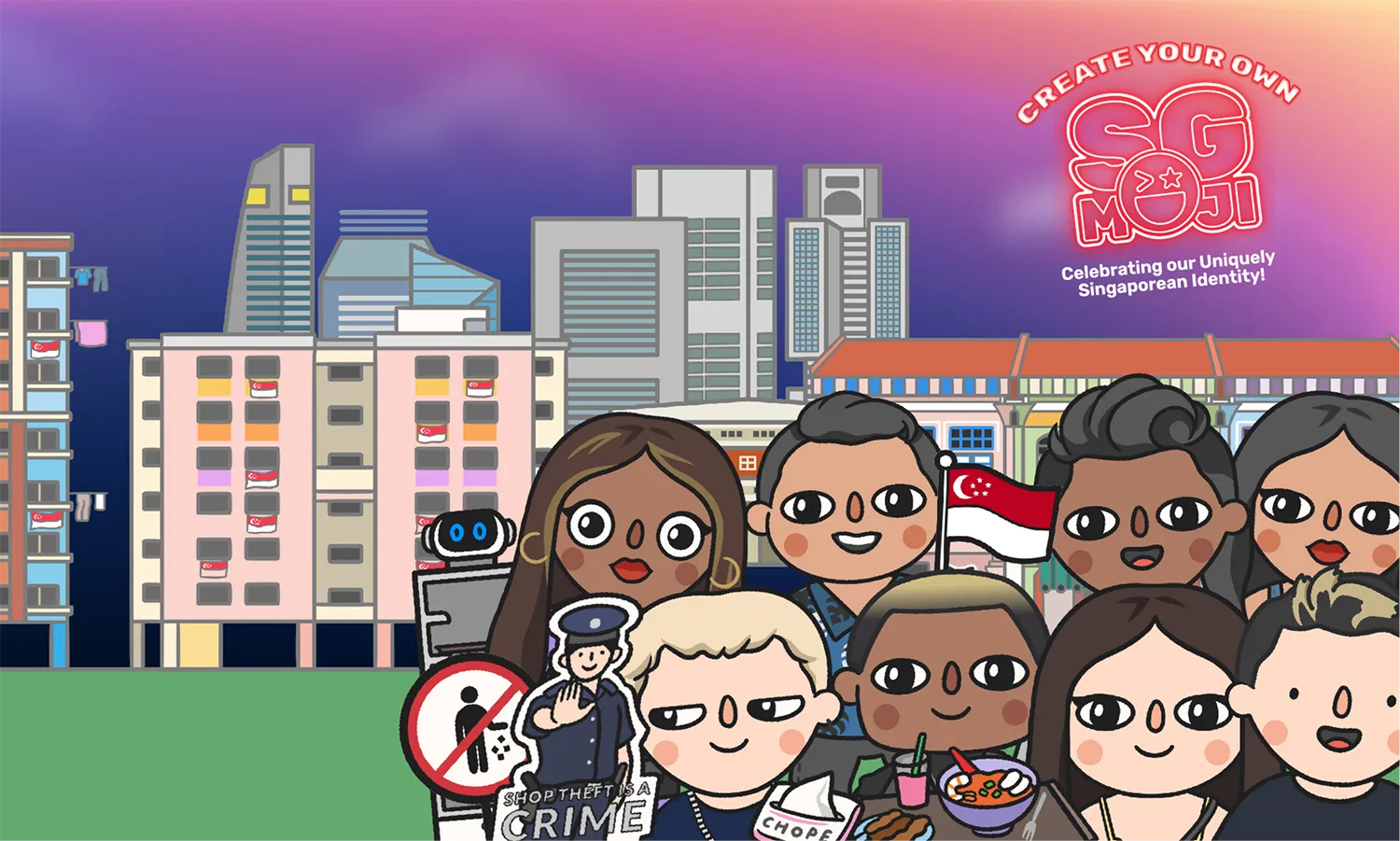 Create your own uniquely Singaporean SGMoji avatar for free to celebrate SG60
