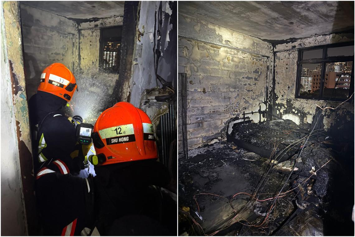 50 evacuated after HDB flat catches fire in Jalan Bahagia