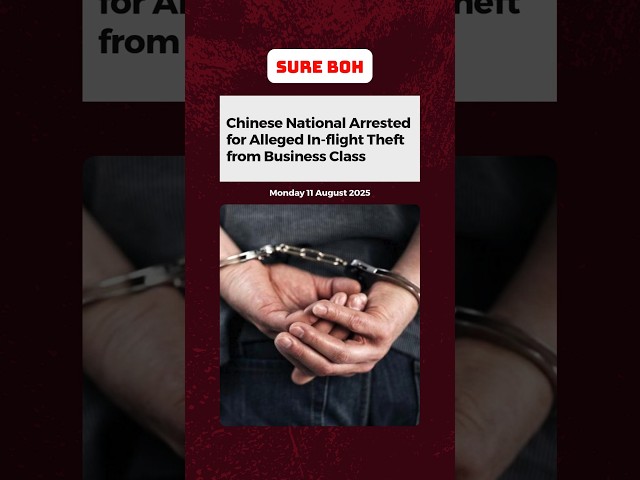Chinese National Arrested for Alleged In-flight Theft from Business Class