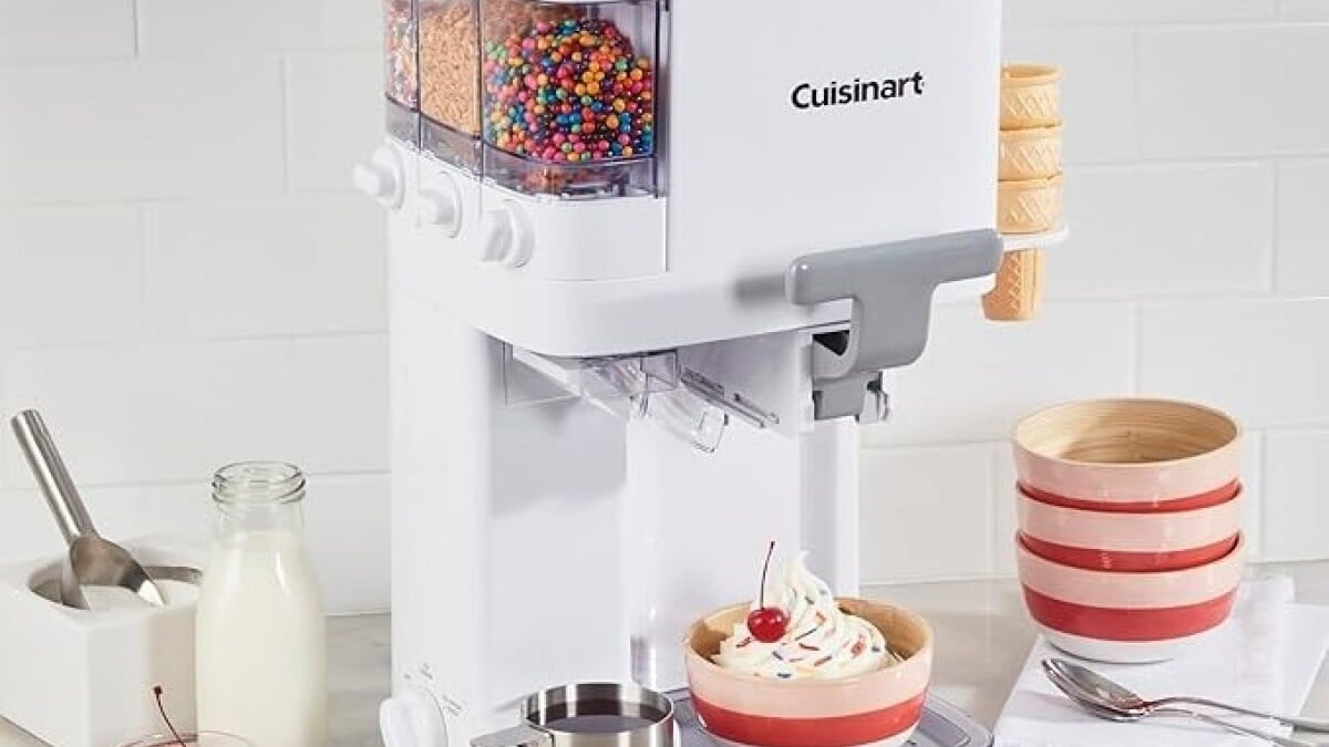 The Cuisinart Mix It In Soft Serve Ice Cream Maker is almost $100 off at Amazon