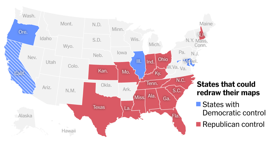 In a Wider Redistricting War, Republicans Have an Advantage