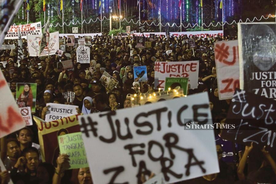 'Justice for Zara' rally in Melaka draws crowd of 10,000