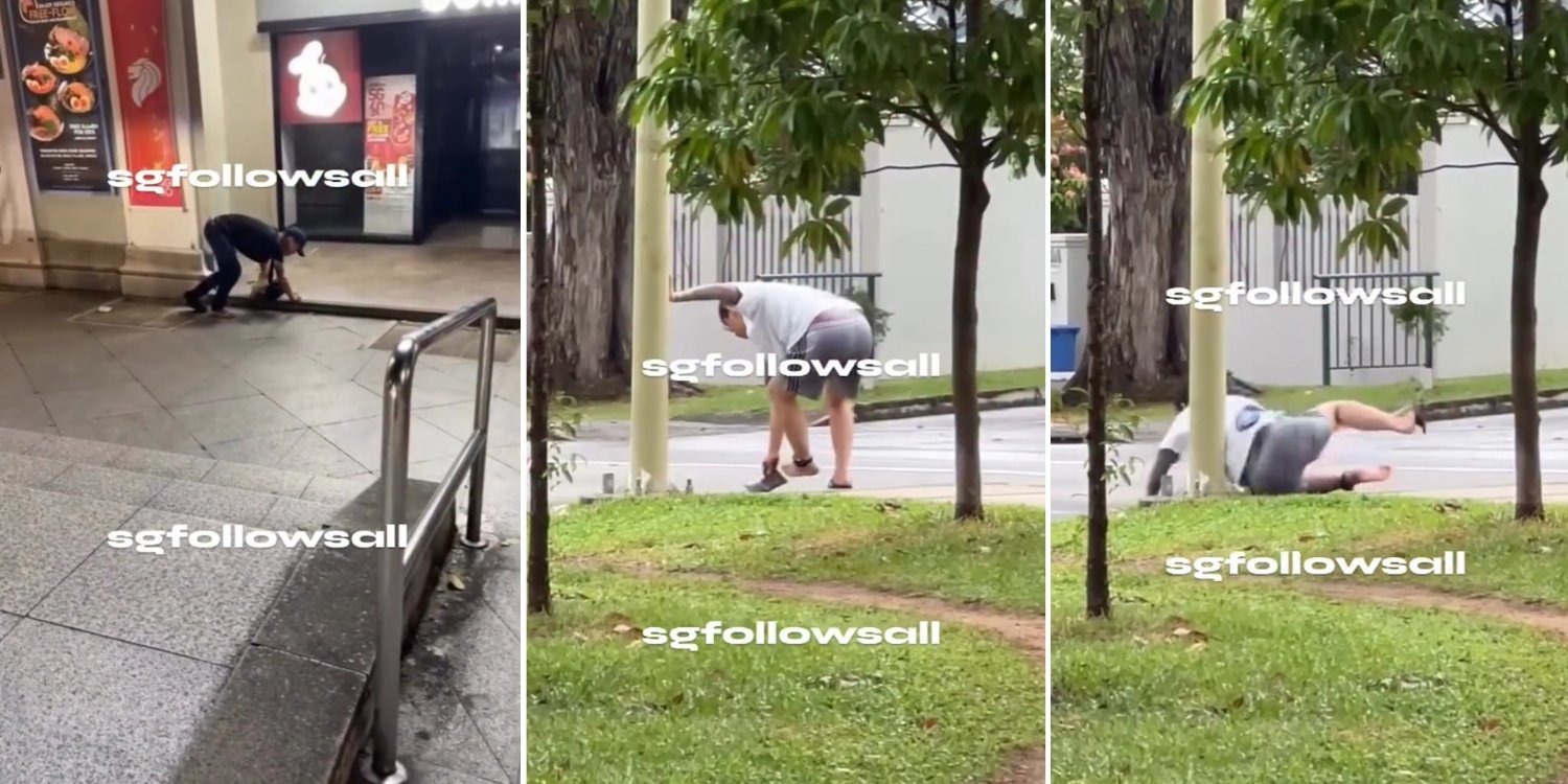 S’pore men allegedly on kpods seen stumbling in public, 1 mistakes wallet for slipper