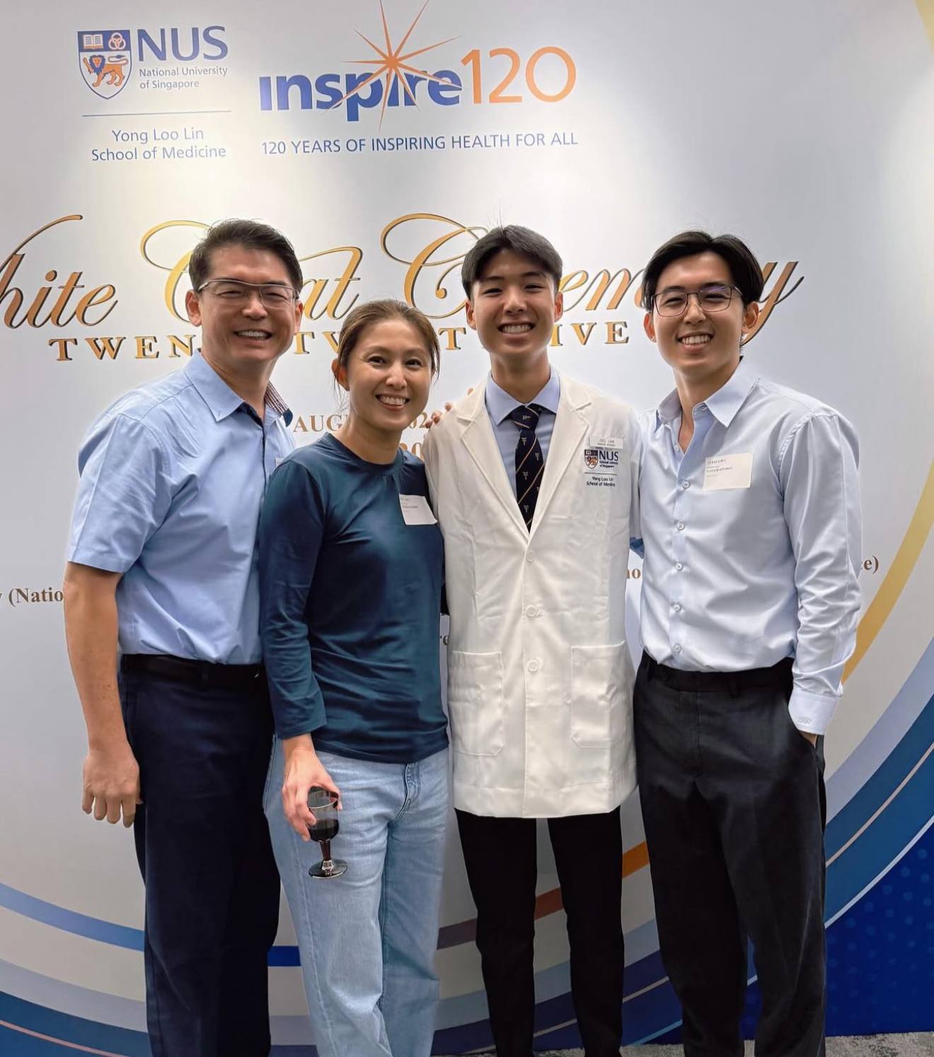 Lina Ng's Son, Now A Medical Student At NUS, Surprised Her At His White Coat Ceremony To Help Fulfil Her Lifelong Dream
