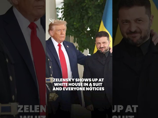 Zelensky shows up at White House in a suit and everyone notices