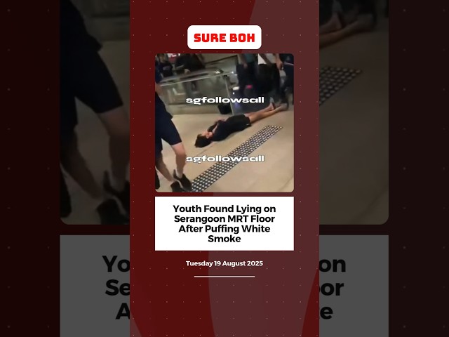 Youth Found Lying on Serangoon MRT Floor After Puffing White Smoke