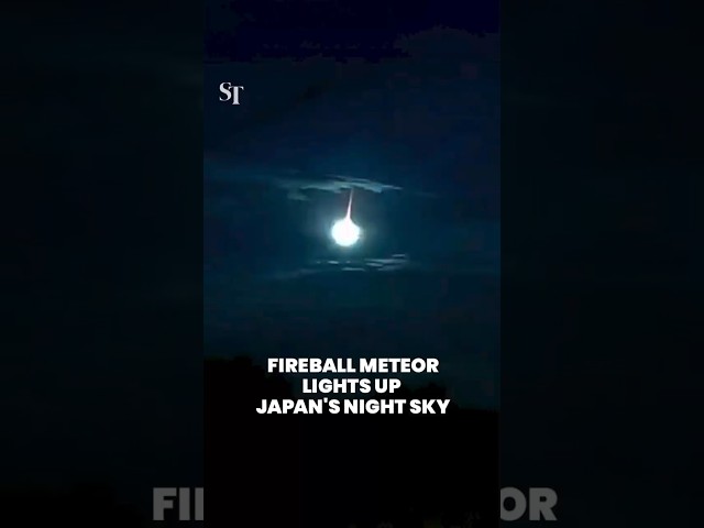 Blue fireball meteor illuminates Japan’s skies