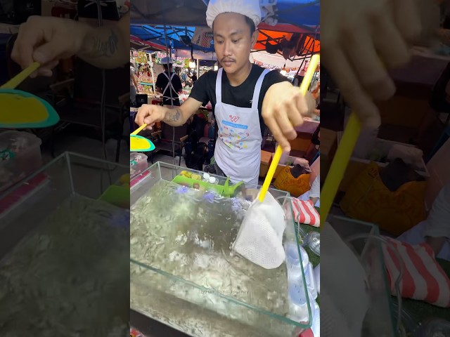 Fresh Live Shrimp Salad in Thailand