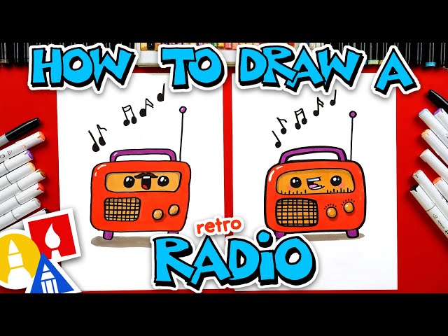 How To Draw A Funny Retro Radio