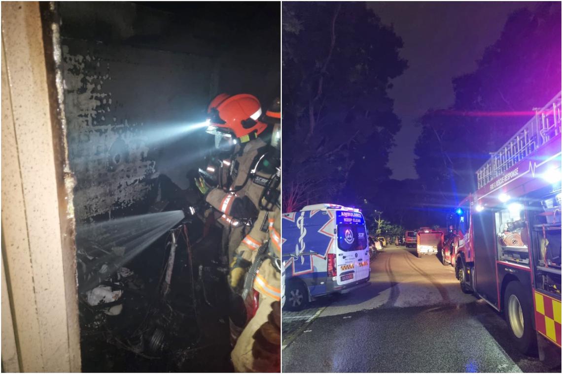 Early morning fire in Toa Payoh HDB flat left three injured and 50 people... 