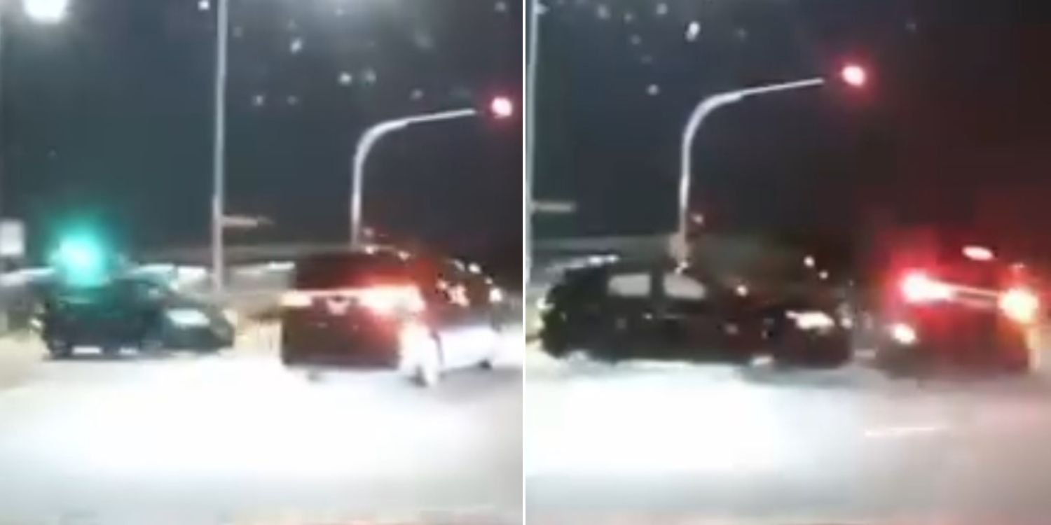 Driver arrested for drink driving after car rams into another car at Yishun road junction