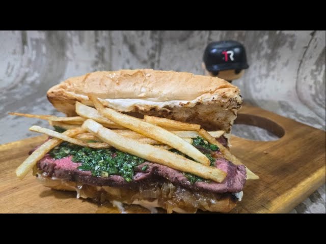 Steak & Fries Sandwich with Garlic Mayo – Loaded Steak Sub Recipe!
