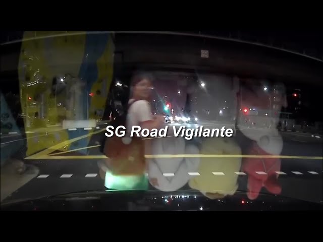 clementi ave camcar ebrake for pedestrian & get rear ended