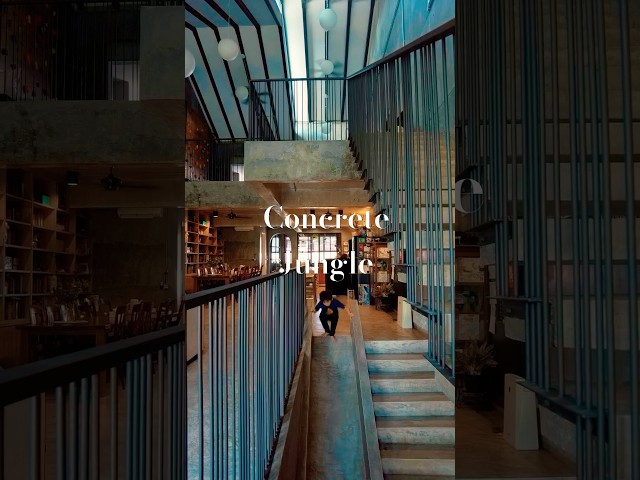 This is what it looks like inside the Concrete Jungle House #industrialdesign #notarchitect