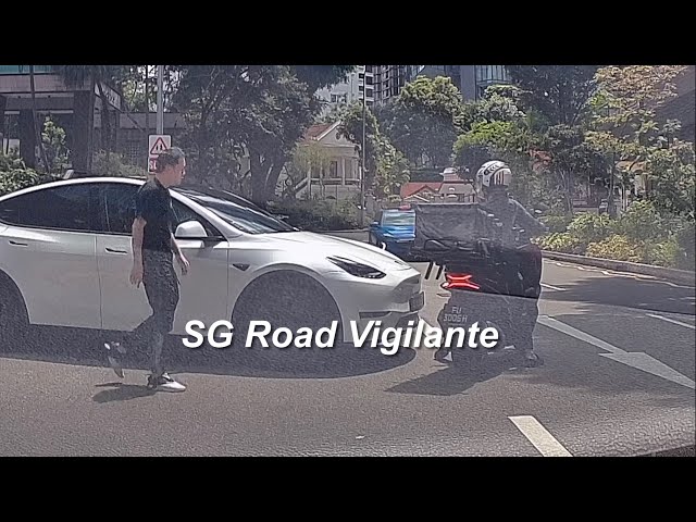 tesla model Y move out despite oncoming vehicle & hit food delivery motorcyclist