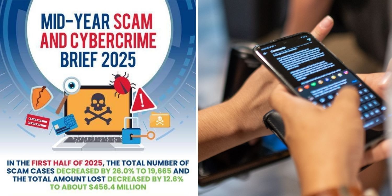 Scam cases in s’pore drop by 26% in first half of 2025, total losses also drop by 12%