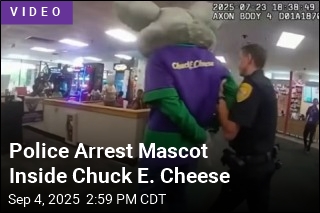 Police Arrest Mascot Inside Chuck E. Cheese