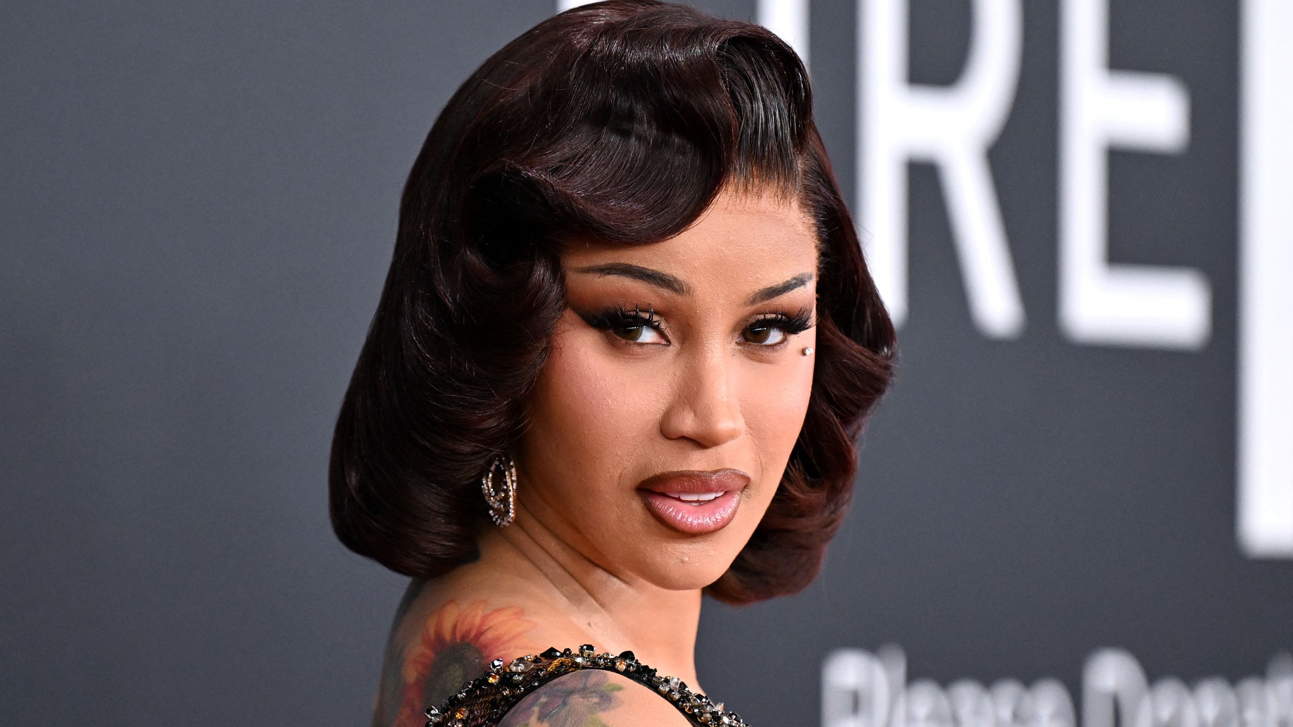 Cardi B's Beehive Updo Made Her an Entire Foot Taller