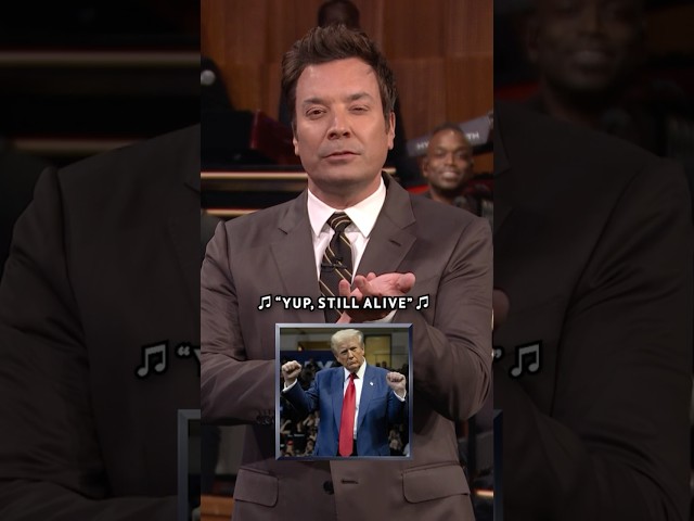 Jimmy performs a song about keeping up with #Trump’s packed schedule this week. #FallonTonight
