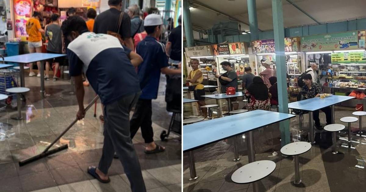 Eunos Crescent Food Centre floods, vendors complain of 80% loss of income