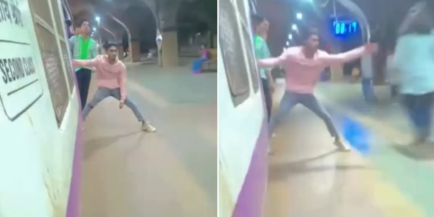 Man in India faces backlash over video of risky train stunt & attempt to touch woman on platform