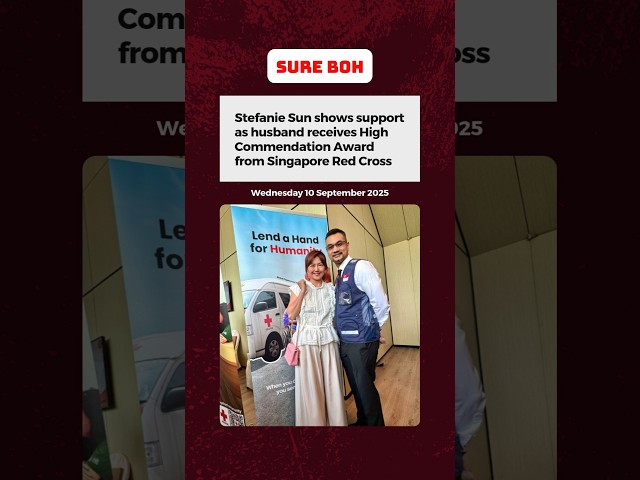 Stefanie Sun shows support as husband receives High Commendation Award from Singapore Red Cross