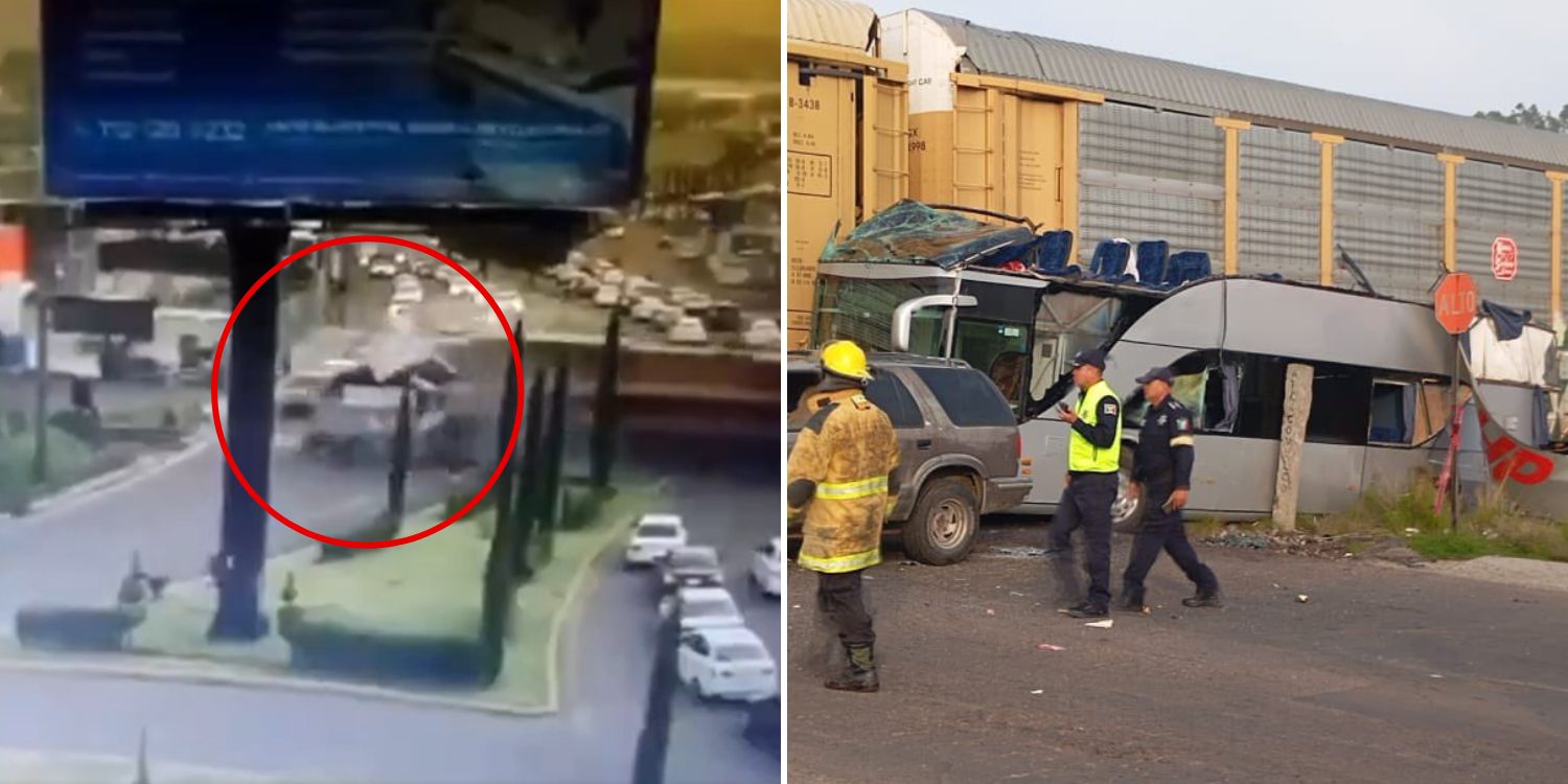 Freight train slams into double-decker bus in mexico, leaves 10 dead & 61 injured