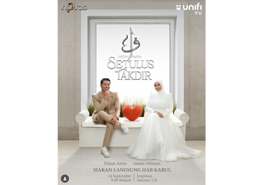 Celebrity couple Fattah Amin and Amira Othman to wed at sunset in live-streamed ceremony tonight