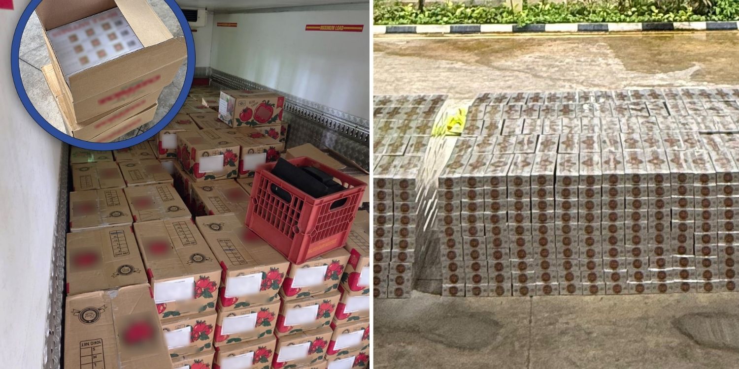 ICA busts lorry carrying 2,400 cartons of contraband cigarettes hidden in ‘tomato’ boxes in tuas