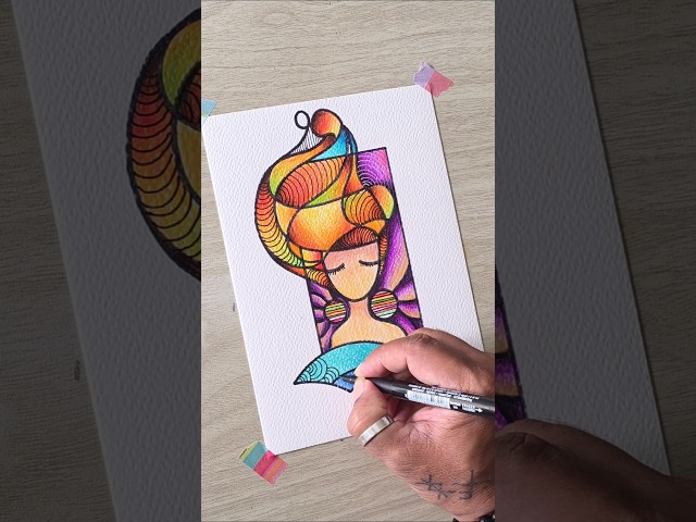 Easy Doodle Art ✍️✍️ #art #shorts