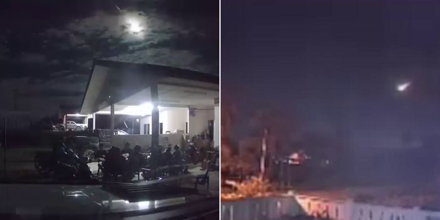 Residents in M’sia startled by ‘meteor’ lighting up night sky, loud bang also heard