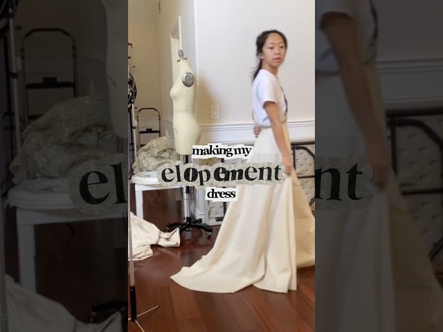 Making my sequin wedding dress ✨ #sewing #weddingdress #bridaldress