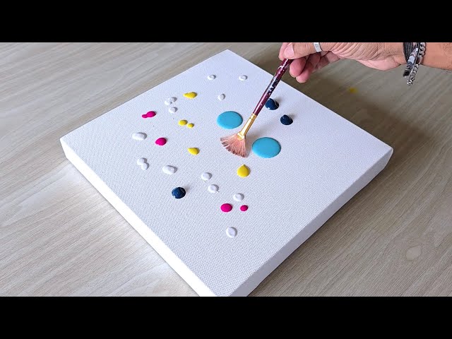 Easy Acrylic Painting Technique / Using Various Tools / 365 Days Challenge / Day #04