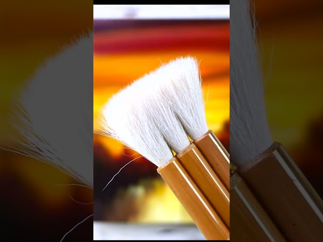 How to Paint Beautiful Sunset Landscape #landscapeart #paintingtechniques #art