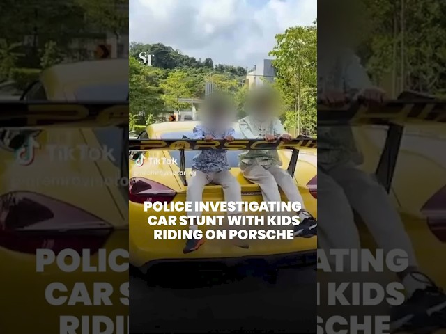 Police looking into case of two children riding on Porsche near Bukit Panjang