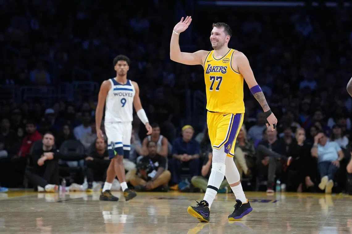 Luka Doncic pours in 49 to carry LA Lakers past Minnesota Timberwolves