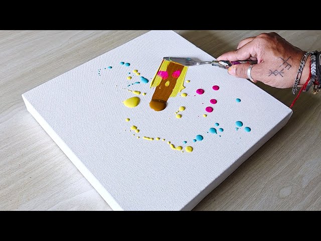 Easy Acrylic Painting / City Lights / Abstract Art Step Bystep / 365 Days Challenge / Day#012