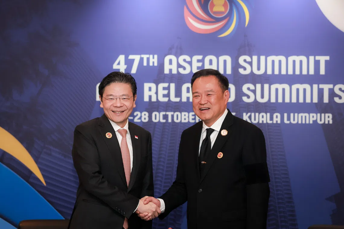 PM Wong meets Thai PM Anutin on Asean Summit sidelines