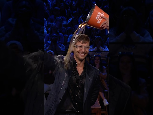 #GlenPowell and Jimmy go head-to-head in Beer Roulette! 🍻 #FallonTonight