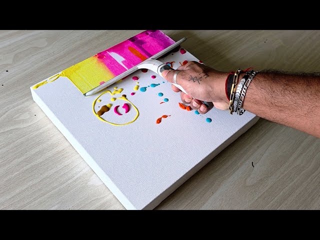 Easy Acrylic Painting / Colorful Abstract Painting / For Beginners / 365 Days Challenge / Day #15