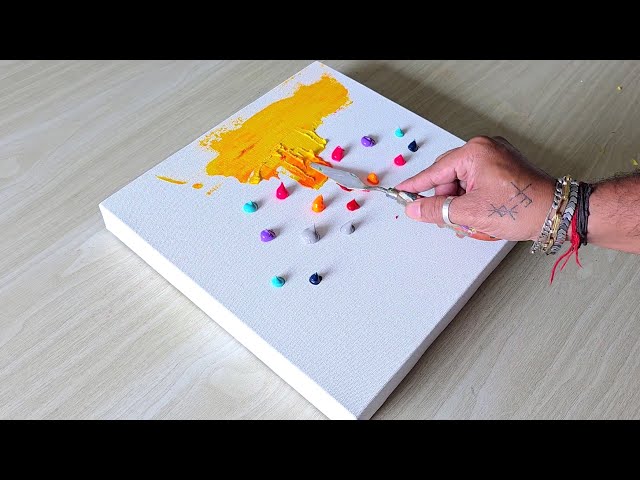 Easy Acrylic Painting / Pallete Knife Painting / Textured Abstract / 365 Days Challenge / Day #17 