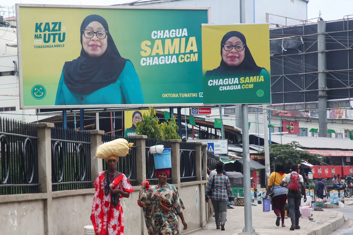 Tanzania's Hassan declared landslide winner in election marred by violence