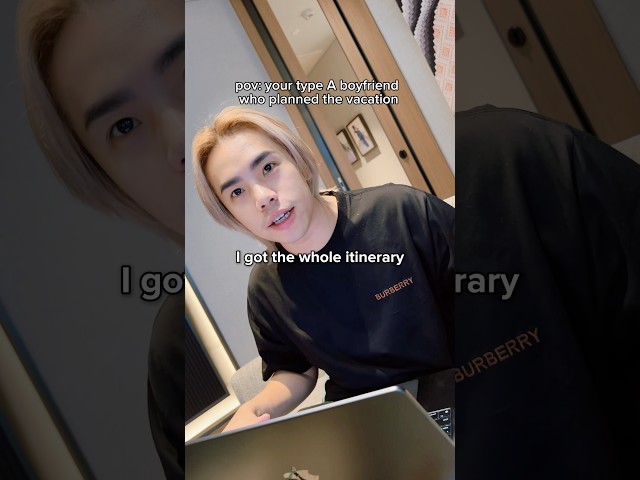 POV: Your type A boyfriend plans the vacation