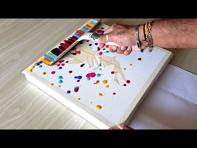 Just A Swipe And Done / Easy Acrylic Painting For Beginners / 365 Days Challenge / Day #26